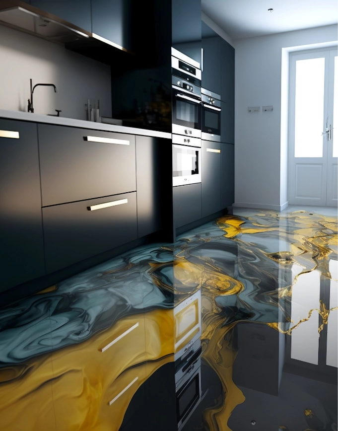 Kitchen Epoxy Flooring | In and Out Flooring