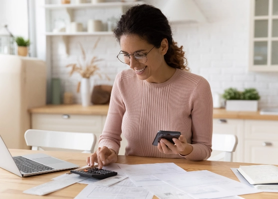 Lady Calculating price | In and Out Flooring
